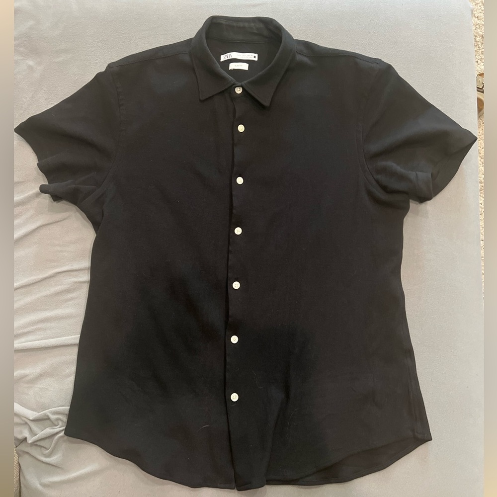Men’s Zara textured stretch shirt